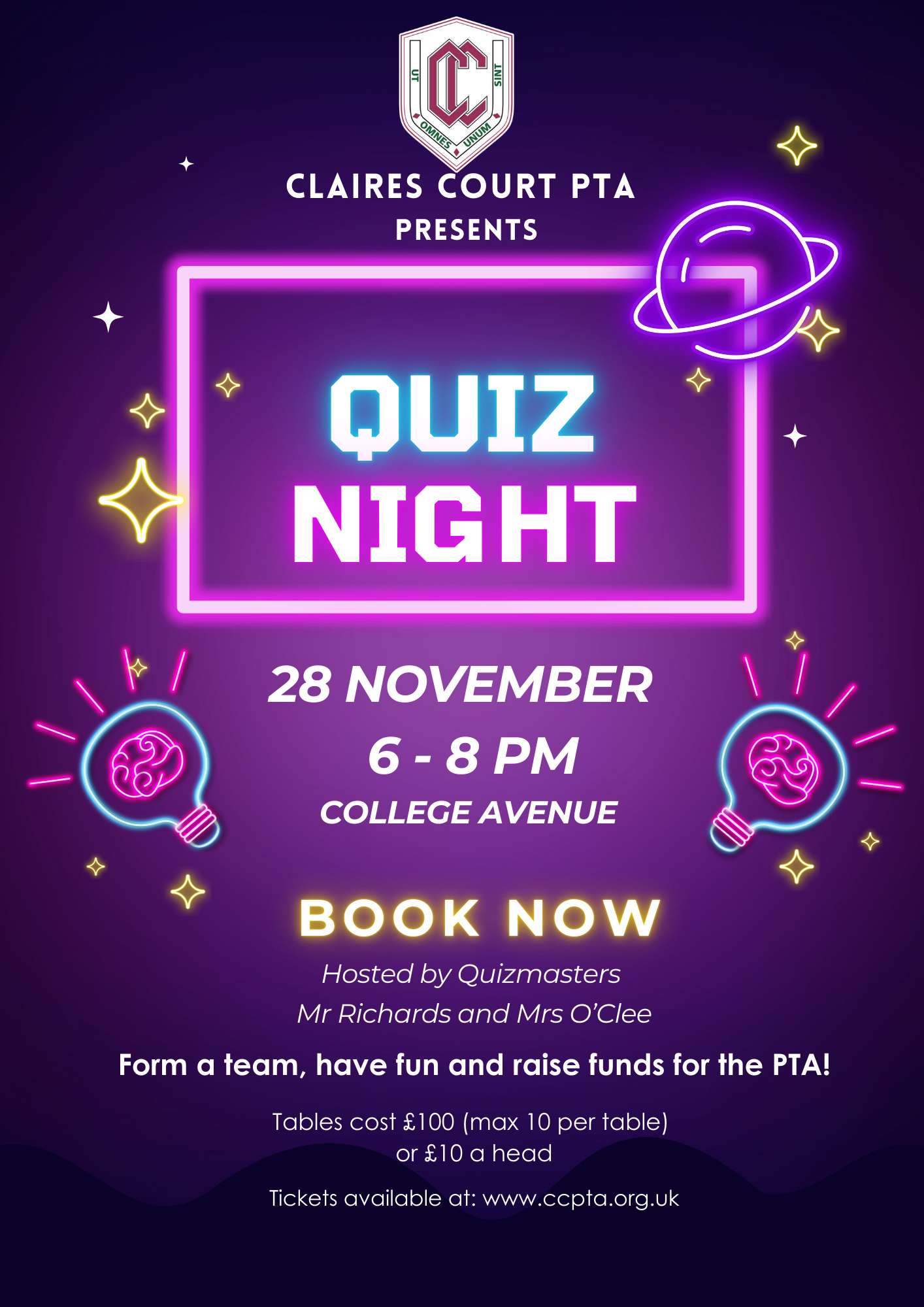 PTA and CCF Quiz Night 2025