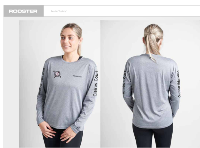 PRE-ORDER: CC Outdoor Education Quick Dry UVF 50+ Tech T-Shirt Long Sleeved - GREY