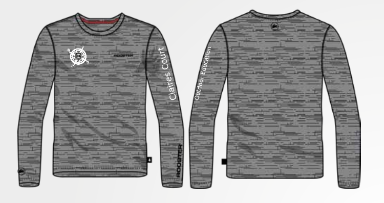 PRE-ORDER: CC Outdoor Education Quick Dry UVF 50+ Tech T-Shirt Long Sleeved - GREY